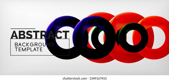 Vector circles abstract background, vector illustration