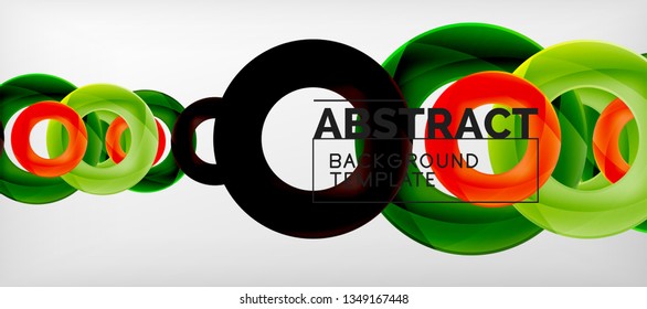 Vector circles abstract background, vector illustration