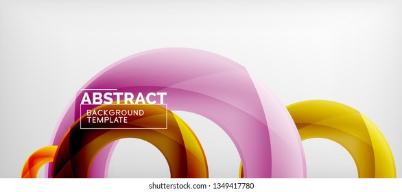 Vector circles abstract background, vector illustration