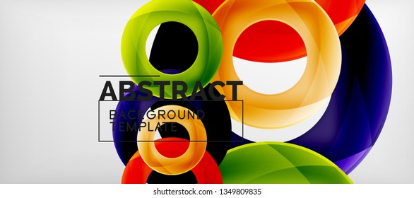 Vector circles abstract background, vector illustration