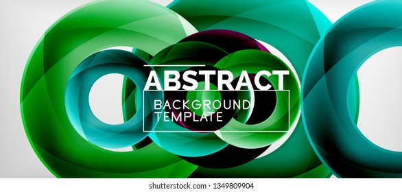 Vector circles abstract background, vector illustration