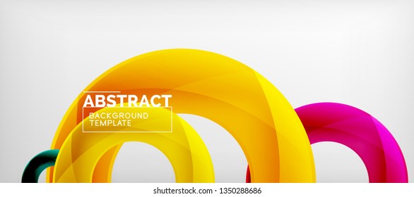 Vector circles abstract background, vector illustration