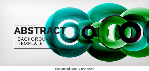 Vector circles abstract background, vector illustration