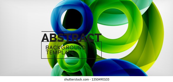 Vector circles abstract background, vector illustration