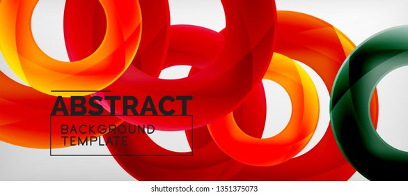 Vector circles abstract background, vector illustration
