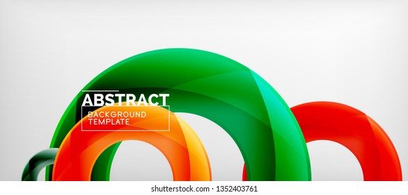 Vector circles abstract background, vector illustration