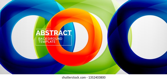 Vector circles abstract background, vector illustration