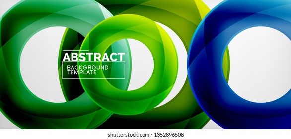 Vector circles abstract background, vector illustration