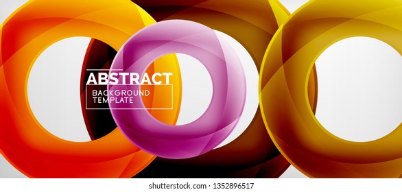 Vector circles abstract background, vector illustration