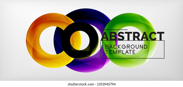Vector circles abstract background, vector illustration