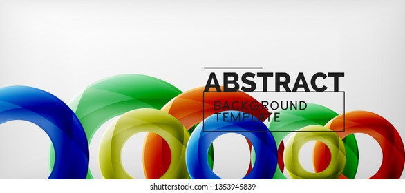 Vector circles abstract background, vector illustration