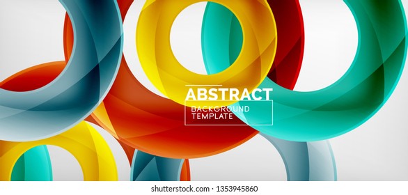 Vector circles abstract background, vector illustration