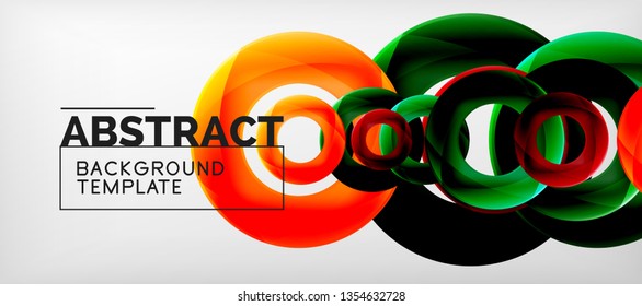 Vector circles abstract background, vector illustration