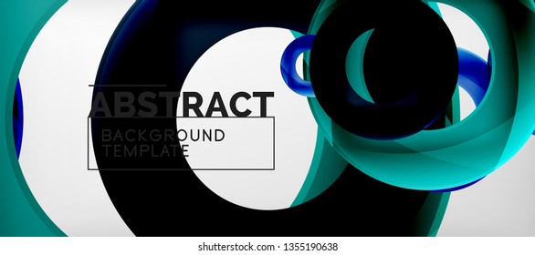 Vector circles abstract background, vector illustration