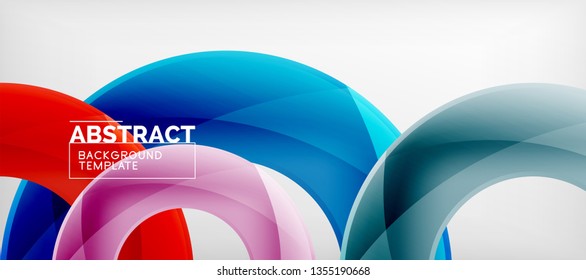 Plano de fundo abstrato de círculos vetoriais, ilustração de vetor