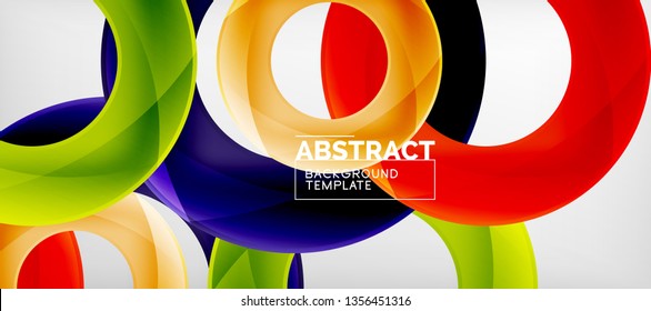 Vector circles abstract background, vector illustration