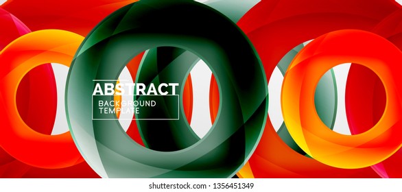 Vector circles abstract background, vector illustration