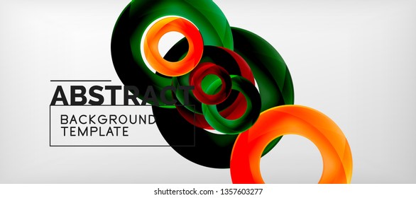Vector circles abstract background, vector illustration