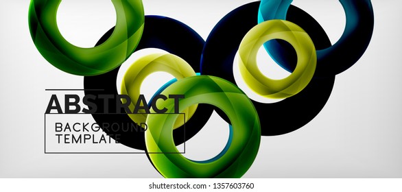 Vector circles abstract background, vector illustration
