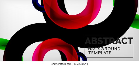 Vector circles abstract background, vector illustration