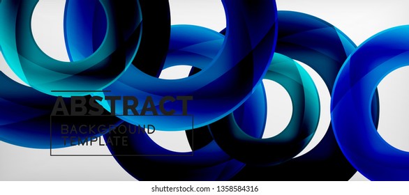 Vector circles abstract background, vector illustration