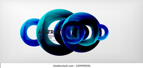 Vector circles abstract background, vector illustration