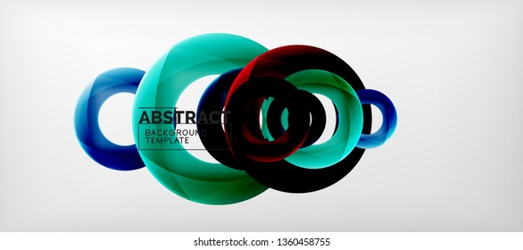 Vector circles abstract background, vector illustration