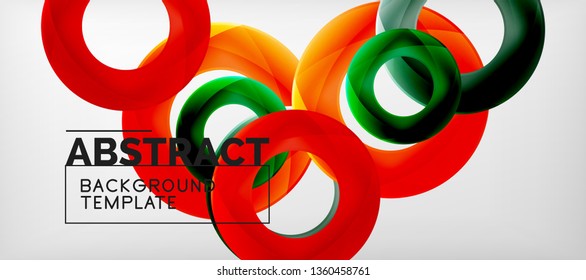 Vector circles abstract background, vector illustration