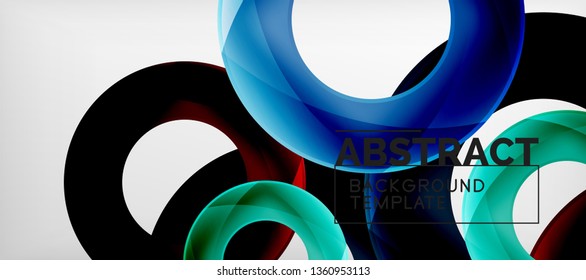 Vector circles abstract background, vector illustration