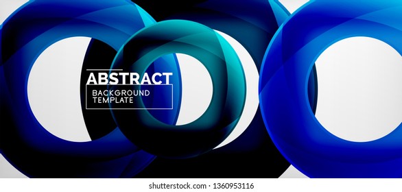 Vector circles abstract background, vector illustration