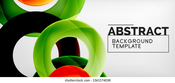 Vector circles abstract background, vector illustration