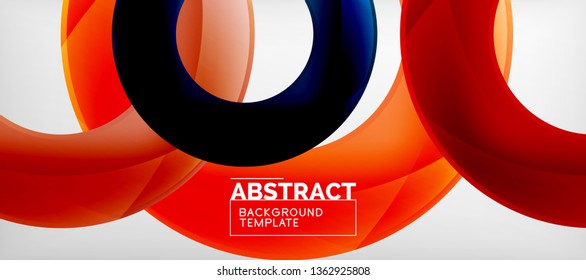 Vector circles abstract background, vector illustration