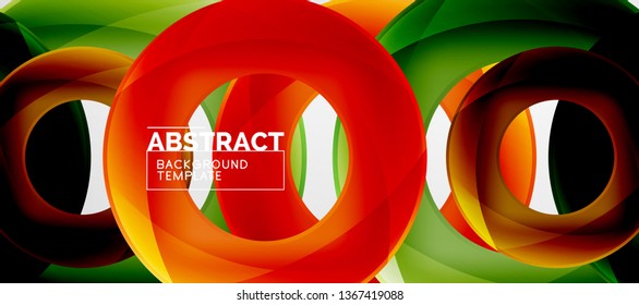 Vector circles abstract background, vector illustration