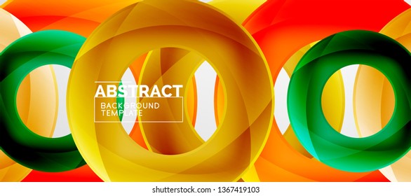 Vector circles abstract background, vector illustration