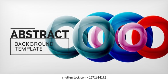 Vector circles abstract background, vector illustration