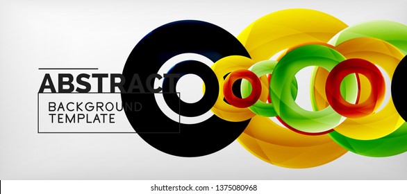 Vector circles abstract background, vector illustration