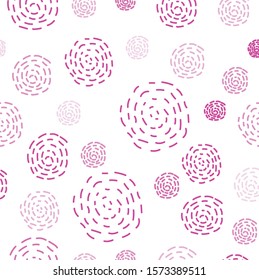 Vector circles abstract seamless pattern background with hand drawn elements.