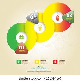 Vector circles for business concepts with  icons / can use for info-graphic / loop business report or plan / modern template / education template / business brochure /  system diagram