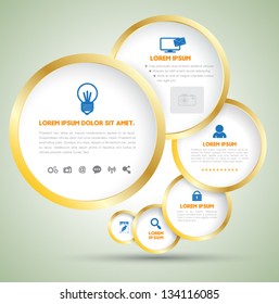 Vector circles for business concepts with  icons / can use for info-graphic / loop business report or plan / modern template / education template / business brochure /  system diagram