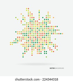 Vector circles color halftone dots abstract background