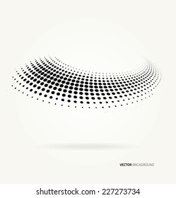 Vector circles color halftone dots abstract background