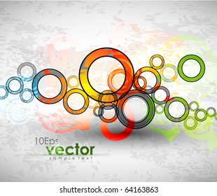 Vector circles composition.  Colorful abstract background