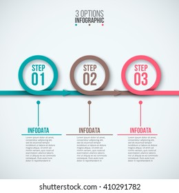 Vector circles for infographic. Template for diagram, graph, presentation and chart. Business concept with 3 options, parts, steps or processes. Abstract background.