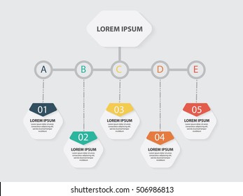 Círculos vectoriales para infografía. Plantilla para diagrama, gráfico, presentación y gráfico. Concepto de negocio con 5 opciones, piezas, pasos o procesos. Antecedentes abstractos.