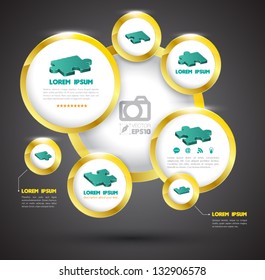 Vector circles jigsaw  / can use for info-graphic / loop business report or plan / modern template / education template / business brochure /  system diagram