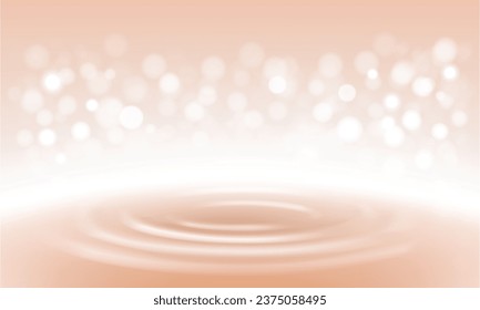 Vector circles on water and bokeh, waves background.