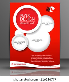 Vector with circles of red color