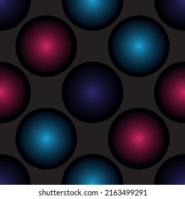 Vector circles seamless pattern. Abstract dotted seamless background