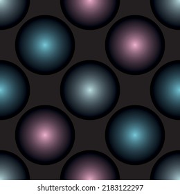 Vector circles seamless pattern. Seamless abstract pattern of circles of different bright colors.