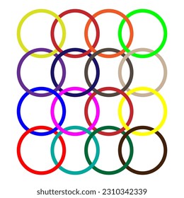 vector circles that are connected to each other unbroken